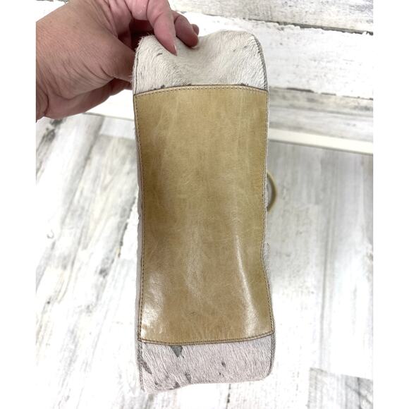 Pibra Women’s White Cutout Horsehair Italian Leather Handle Bag Boho Purse Rare - Picture 5 of 12